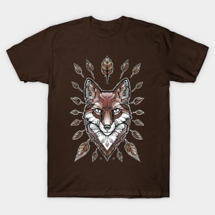 geometric brown fox T-Shirt